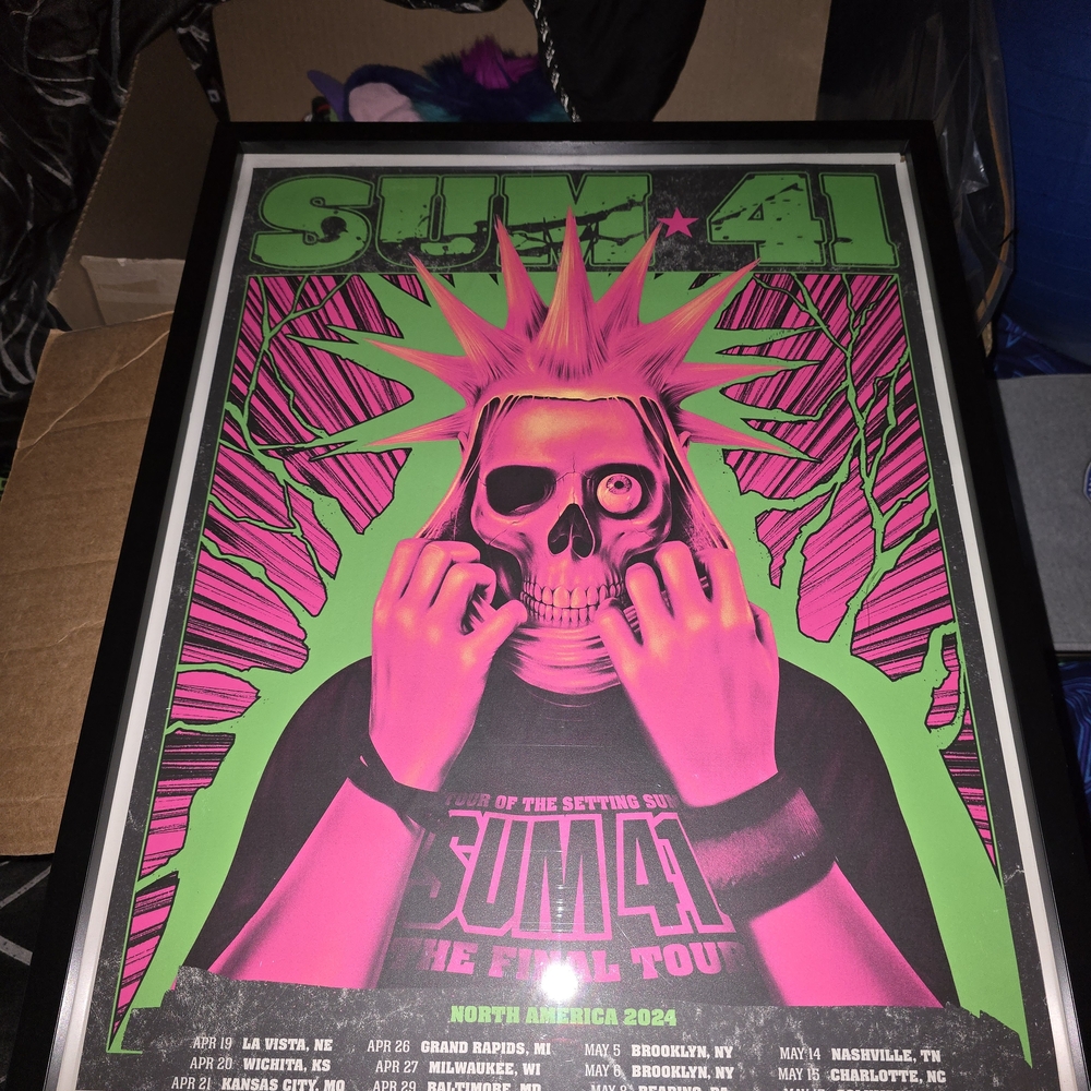 Pink and Green Art Print
